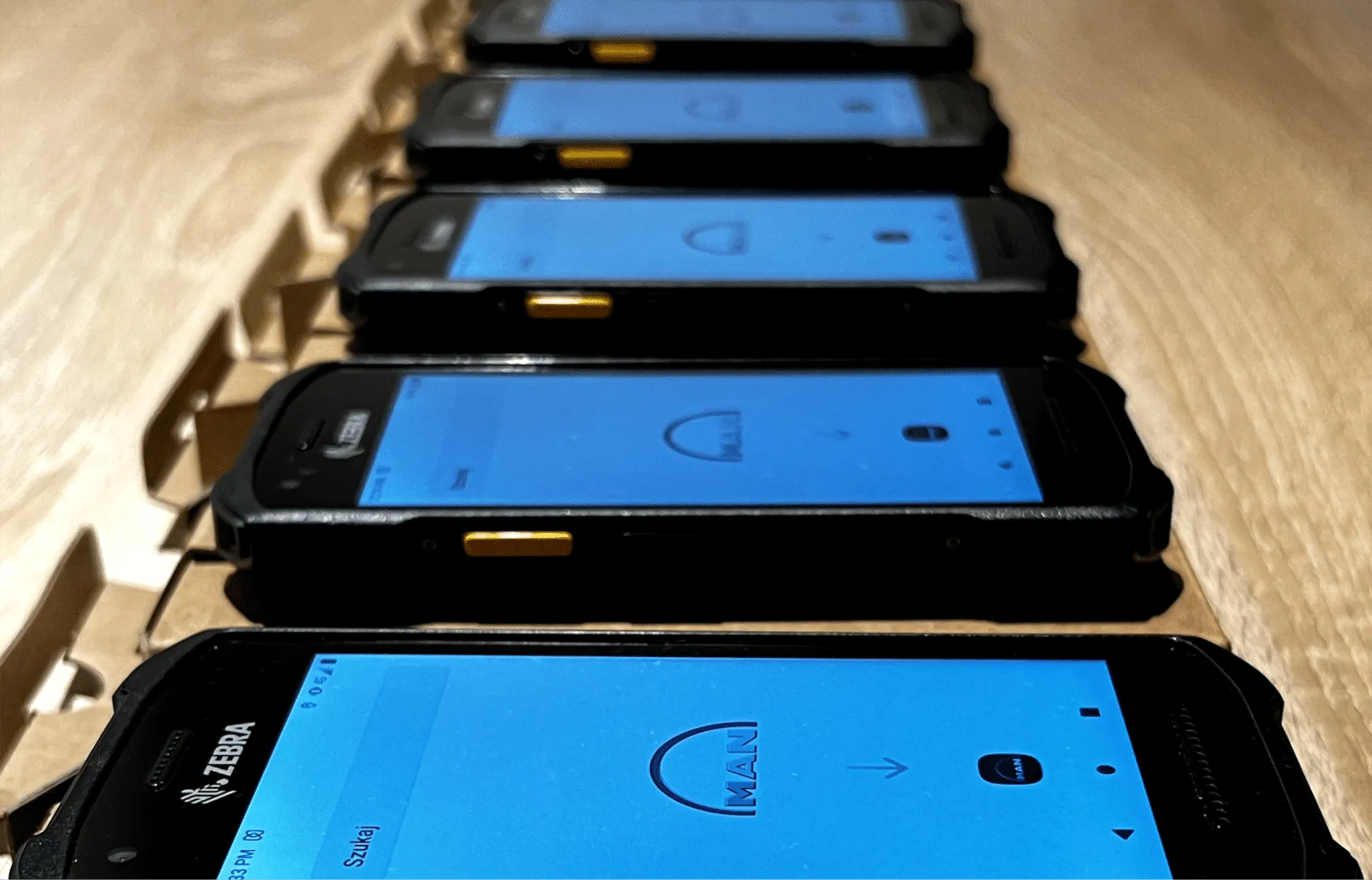 Zebra devices running the MAN Transport app